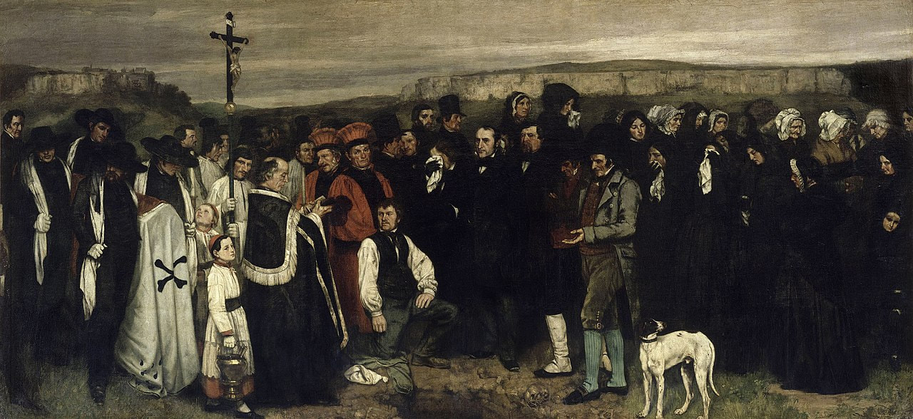 'A Burial At Ornans' 1849-50 by Gustave Courbet.
