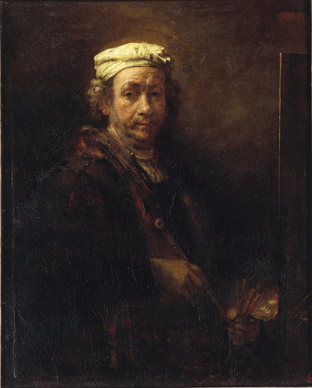 Rembrandt van Rijn 'Self-Portrait at the Easel', 1660